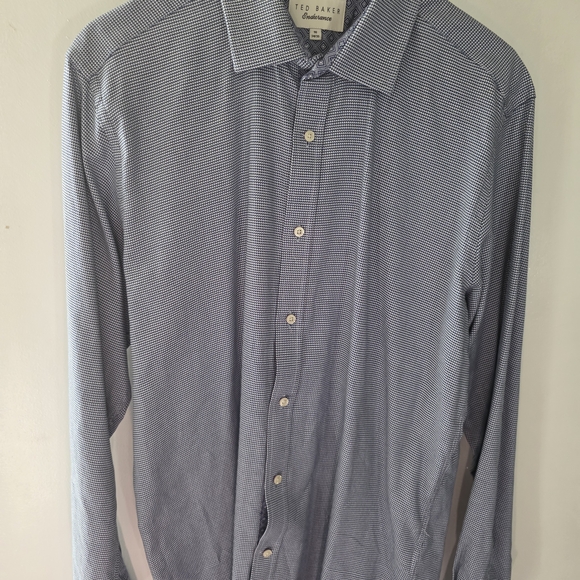 Ted Baker Other - Ted Baker Men's Patterned Blue Button Down Shirt Size 16 Endurance